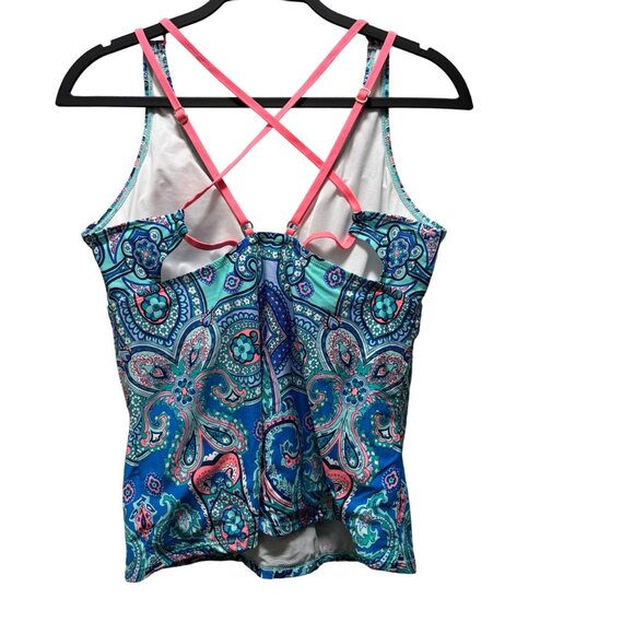 Alex Marie Womens Paisley Print Swimsuit Set With Skirt Bottoms Size 10-12 - Picture 3 of 8